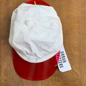 Urban Outfitters White and Red Cap NWT
